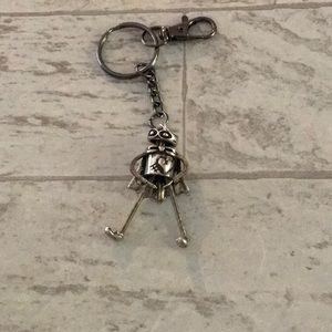 Robot charm keychain